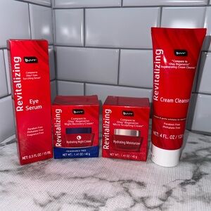 b.pure Revitalizing Skincare Set Eye Serum Cleanser Night Cream Moisturizer